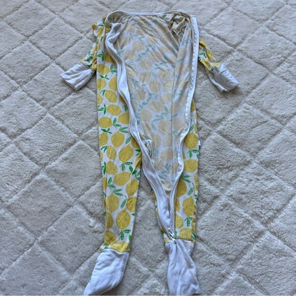 Little Sleepies | "Lemons" Bamboo Viscose One Piece Zippy | Size 12-18 Months - Picture 8 of 9